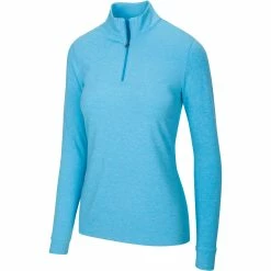 Greg Norman Women's Heathered Comfort Stretch 1/4 Zip Pullover 2021 -Golf Clubs Shop 070 20riveria 20copy