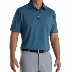 Footjoy Diamond Dot Print Polo (Previous Season Style) -Golf Clubs Shop 2022 20footjoy 20diamond 20dot 20print 20lisle 20self 20collar 20ink 20