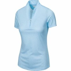 Greg Norman Womens ML75 2Below Palm Tree Foulard Zip Polo