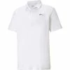 Puma Men's Tech Pique Moving Day Golf Polo (On-Sale) -Golf Clubs Shop 20pummpqmvngdyplsapt bright white