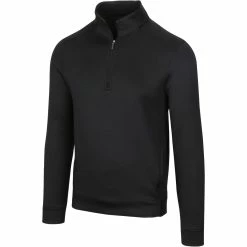 Greg Norman Stretch Jacquard 1/4 Zip Mock Pullover