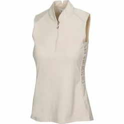 Greg Norman Women's Sleeveless ML75 2Below Zip Polo