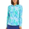 IBKUL Women's Allison Print Long Sleeve Polo - 41748