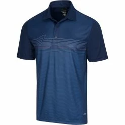 Greg Norman Men's ML75 Microlux Fin Print Polo -Golf Clubs Shop 45330780 source 1640038633