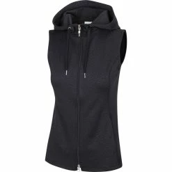 Greg Norman Women's Jacquard Hooded Vest 2021 -Golf Clubs Shop 460 20black