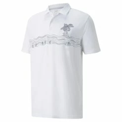Puma Men's Cloudspun Oasis Golf Polo 2022 (On-Sale) -Golf Clubs Shop 53378901