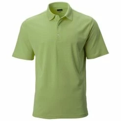 Greg Norman Mens Protek Heathered Micro Pique Polo