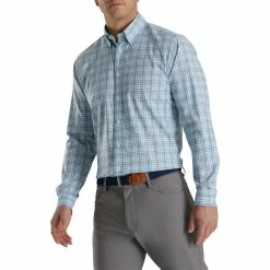 Footjoy Super Soft Woven Plaid Button Up Shirt (Previous Season Apparel Style) -Golf Clubs Shop fj 29615 20super 20soft 20woven 20plaid