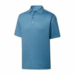 Footjoy Lisle Leaping Dolphins Print Polo (Previous Season Style) -Golf Clubs Shop footjoy 20dolphins 20polo 20dusk 20blue 2029568