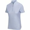 Greg Norman Women's ML75 2Below Micro Grid Zip Polo -Golf Clubs Shop g2f20k498 2 cyrstalblue 1 10564.1597170394