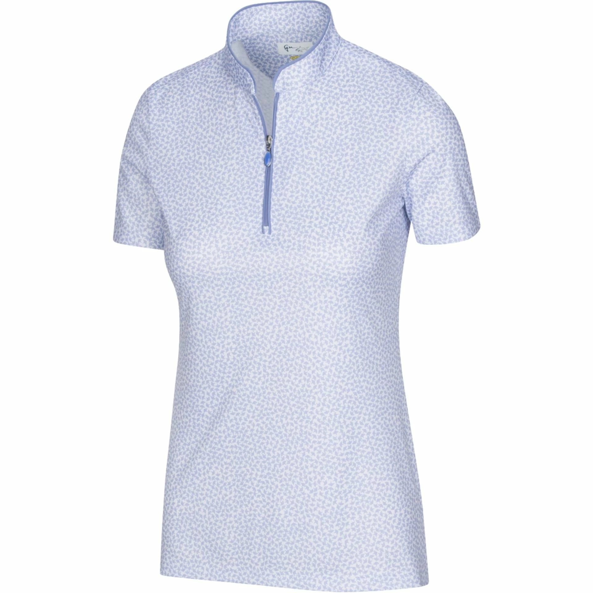 Greg Norman Women's ML75 Umbrella Print Zip Polo 2022 8 Greg Norman Women's ML75 Umbrella Print Zip Polo 2022 - Image 6