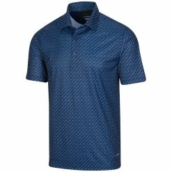 Greg Norman Men's Protek ML75 Microlux Iron Print Polo -Golf Clubs Shop g7s22k472 410