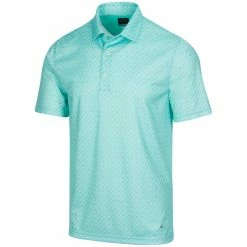 Greg Norman Men's Protek ML75 Microlux Iron Print Polo -Golf Clubs Shop g7s22k472 426