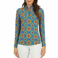IBKUL Women's Scarlet Print Long Sleeve Zip Mock Neck - 10185 -Golf Clubs Shop ibkul61f7f31e5f46a261f7f31e5f5d9.5388183961f7f31e5f5d9 1800x1800 d368a593 0198 411b ba8b 9f0fbeff3106