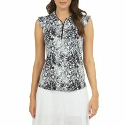 IBKUL Women's Evie Print Sleeveless Polo - 44182