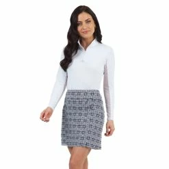 IBKUL Womens Pricilla Print Skort White/Black - 20000