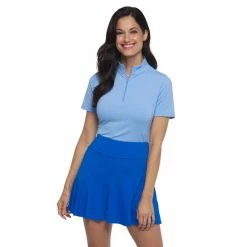 IBKUL Womens Solid Flounce Skort - 20000 -Golf Clubs Shop ibkul 20solid 20flounce 20skort 20 2020000 20blue