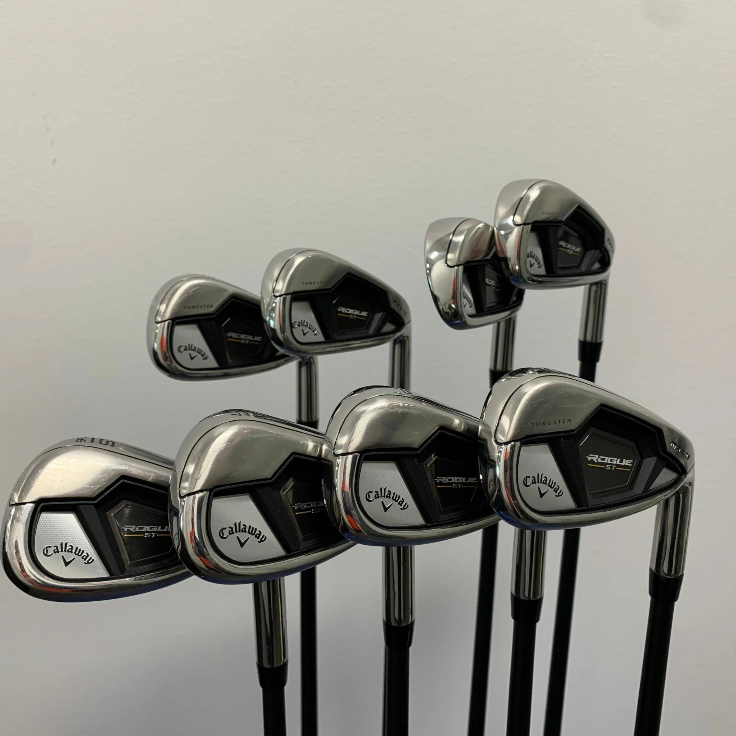 Callaway Rogue ST Max OS Irons 5-SW Cypher 50 5.0 Senior Right Hand - Very Good 3 Callaway Rogue ST Max OS Irons 5-SW Cypher 50 5.0 Senior Right Hand - Very Good