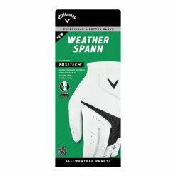 Callaway Men's Weather Spann Glove - White - Left Hand -Golf Clubs Shop new weather spann gloves 3 2